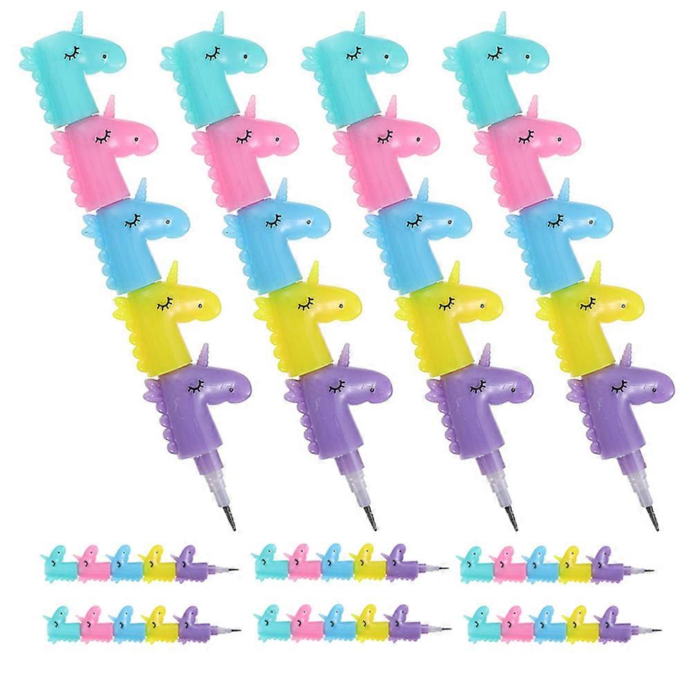 Funny Stationary Plastic Stackable Pencils FiveSection Structure No Sharpening For Kids Writing Tools School Parties 10Pcs