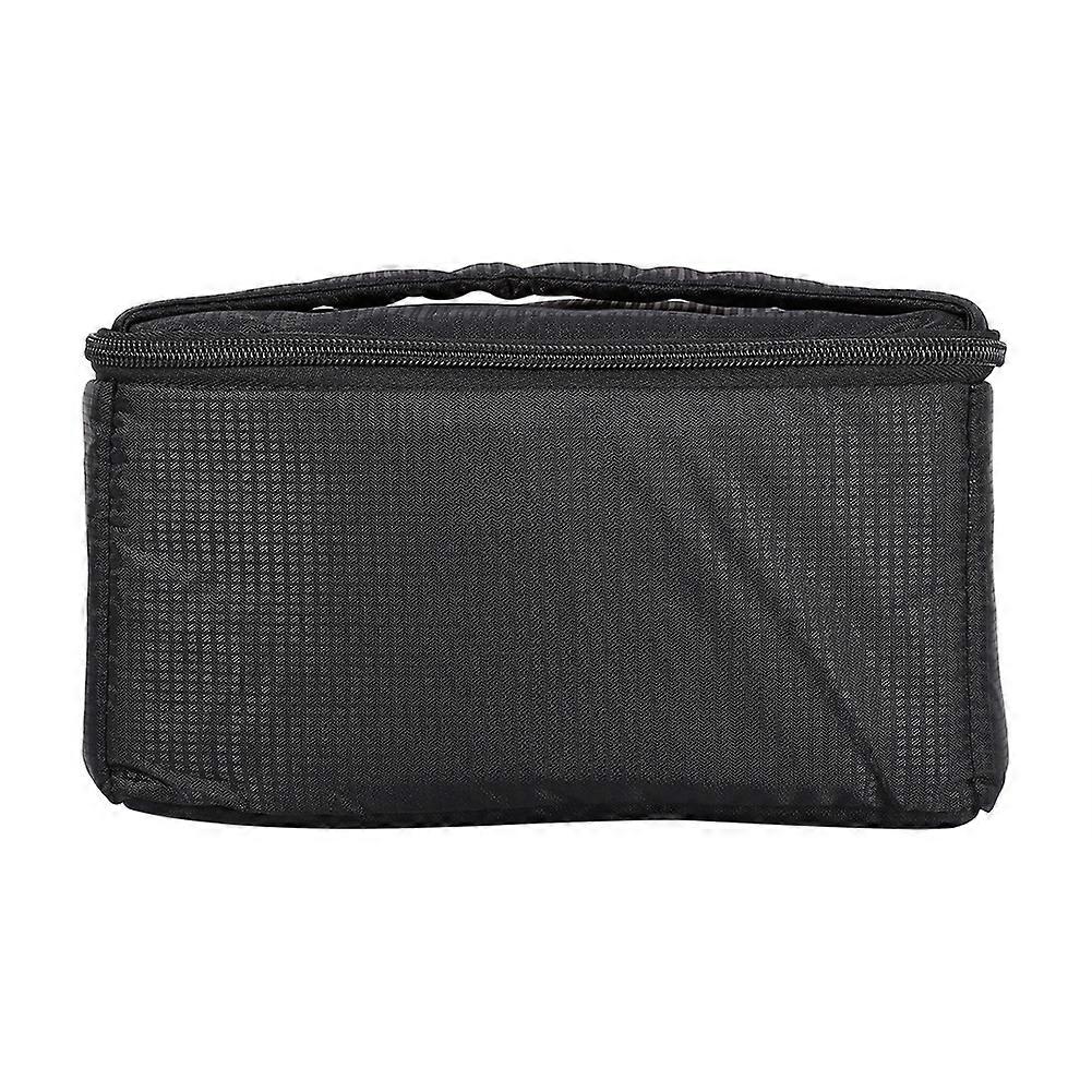Portable Overlap Zipper Padded Bag Pouch W/ Carry Strap BT For DSLR Camera Lens