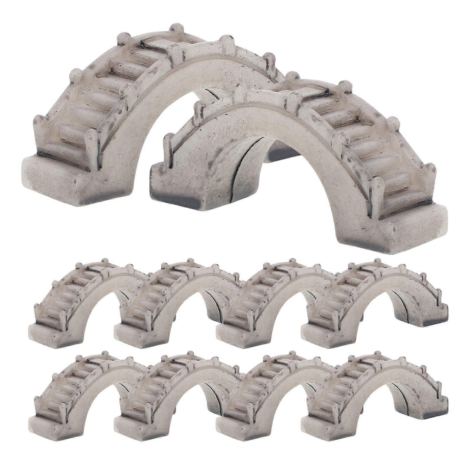Aquarium Bridge Resin Arch Bridge Building Rockery Bonsai Ornament Fish Tank Landscaping Micro Landscape 10Pack