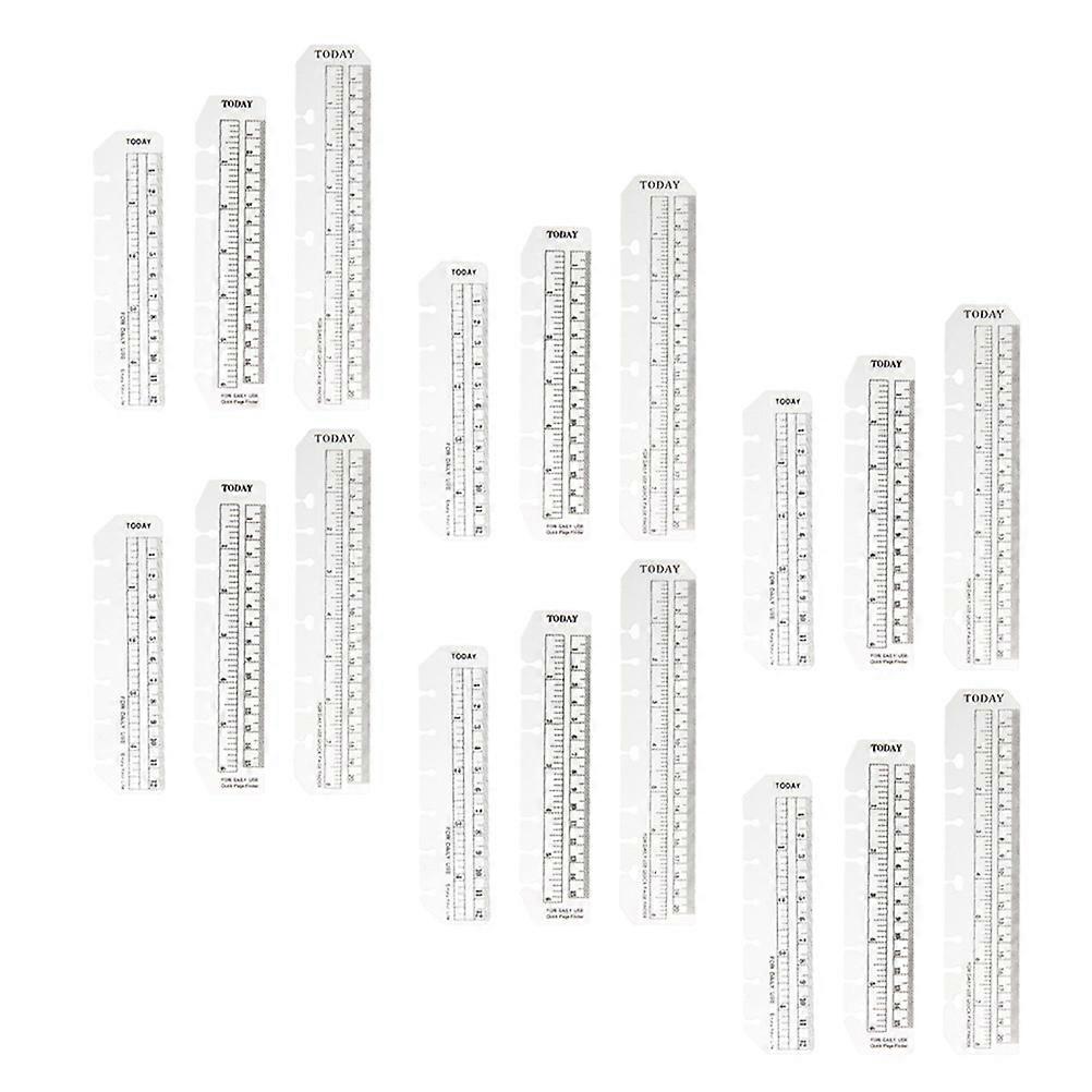 Plastic Bookmark Ruler for Books Transparent and Practical Design Easy to Carry with Proper Size 18 Pieces