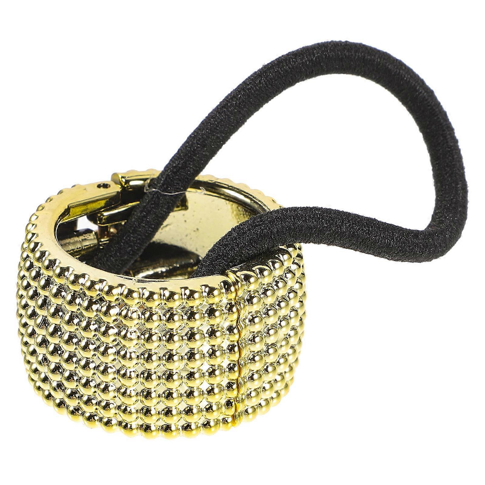 Golden Punk Hairband with Elastic Band for Women Perfect for Styling Ponytail and Daily Wear One