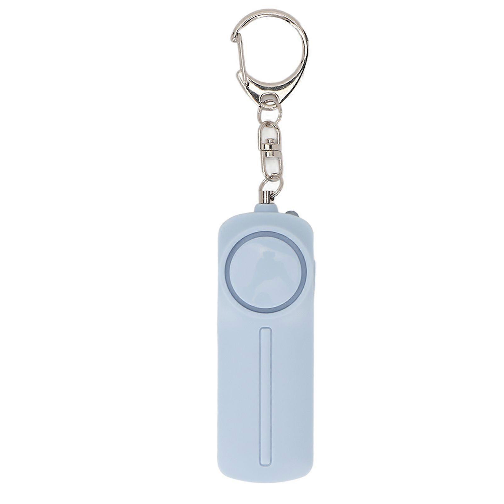 Emergency Alarm Military Grade Mini Keychain Loud 130dB Safety Alarm with LED Flash Light for Women Kids Elderly Light Blue