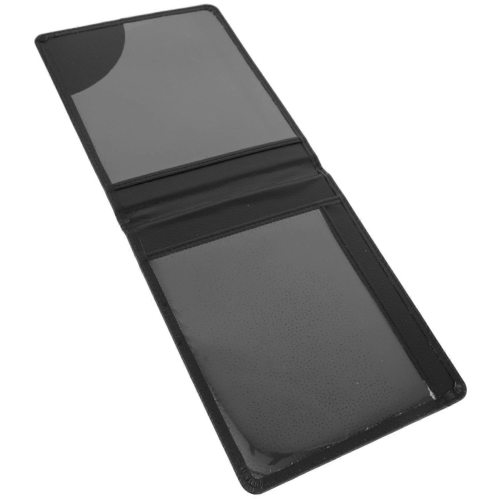 Black PVC Multi-Functional ID Card Credit Card Cover Universal Disabled Certificate Holder For Daily Carry Card Protection 1Pack