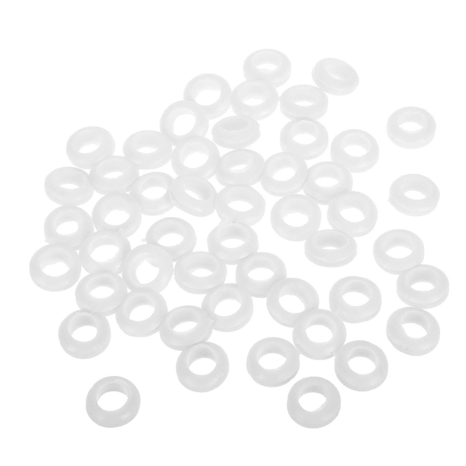 50Pcs Leak Proof Silicone Ring Seal For Canning Jars Fermentation Containers Versatile Compatibility Easy Installation White
