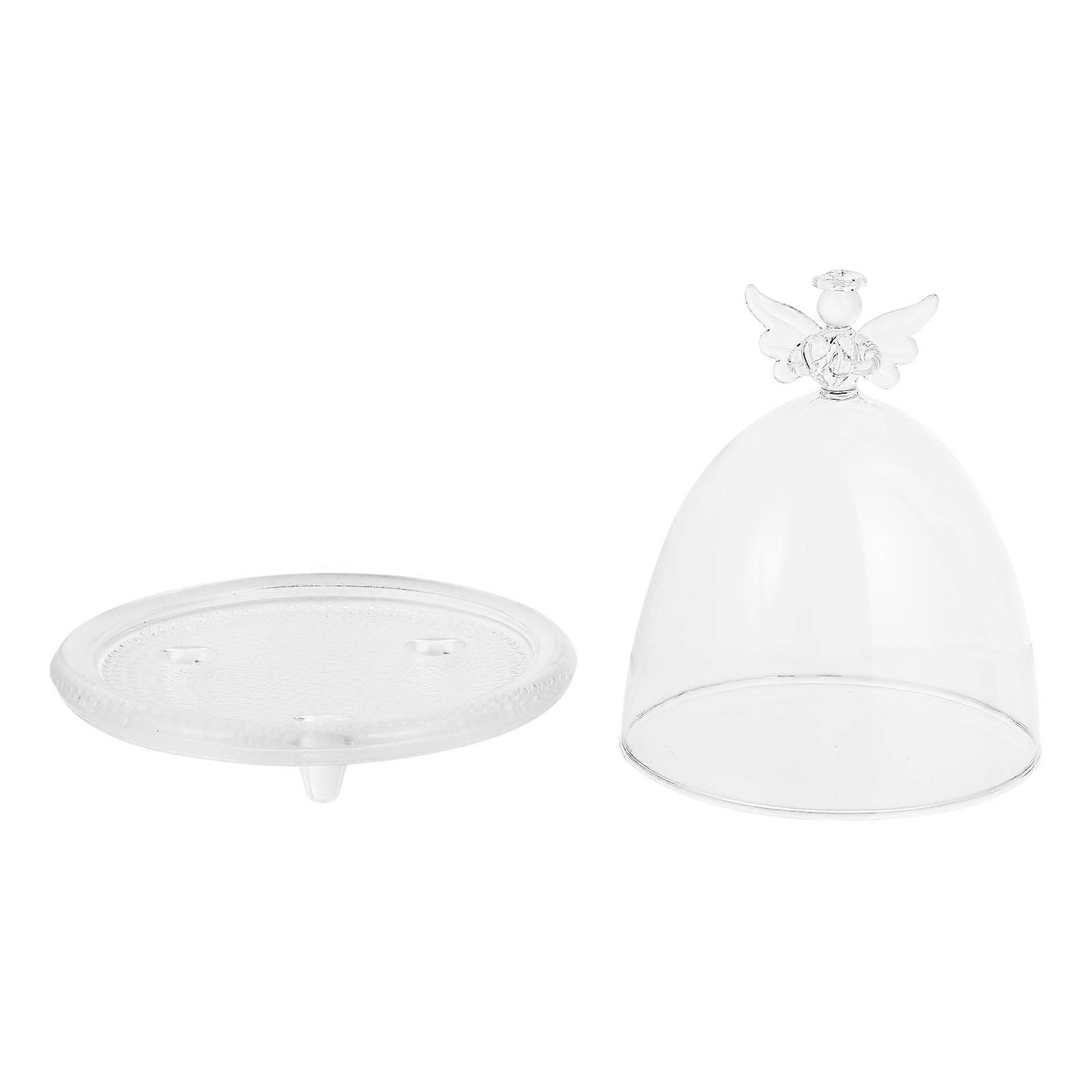 Élégant couvercle de dôme de fleur en forme d’ange pour l’affichage des fleurs et la décoration améliorant l’ambiance de la maison 1 ensemble