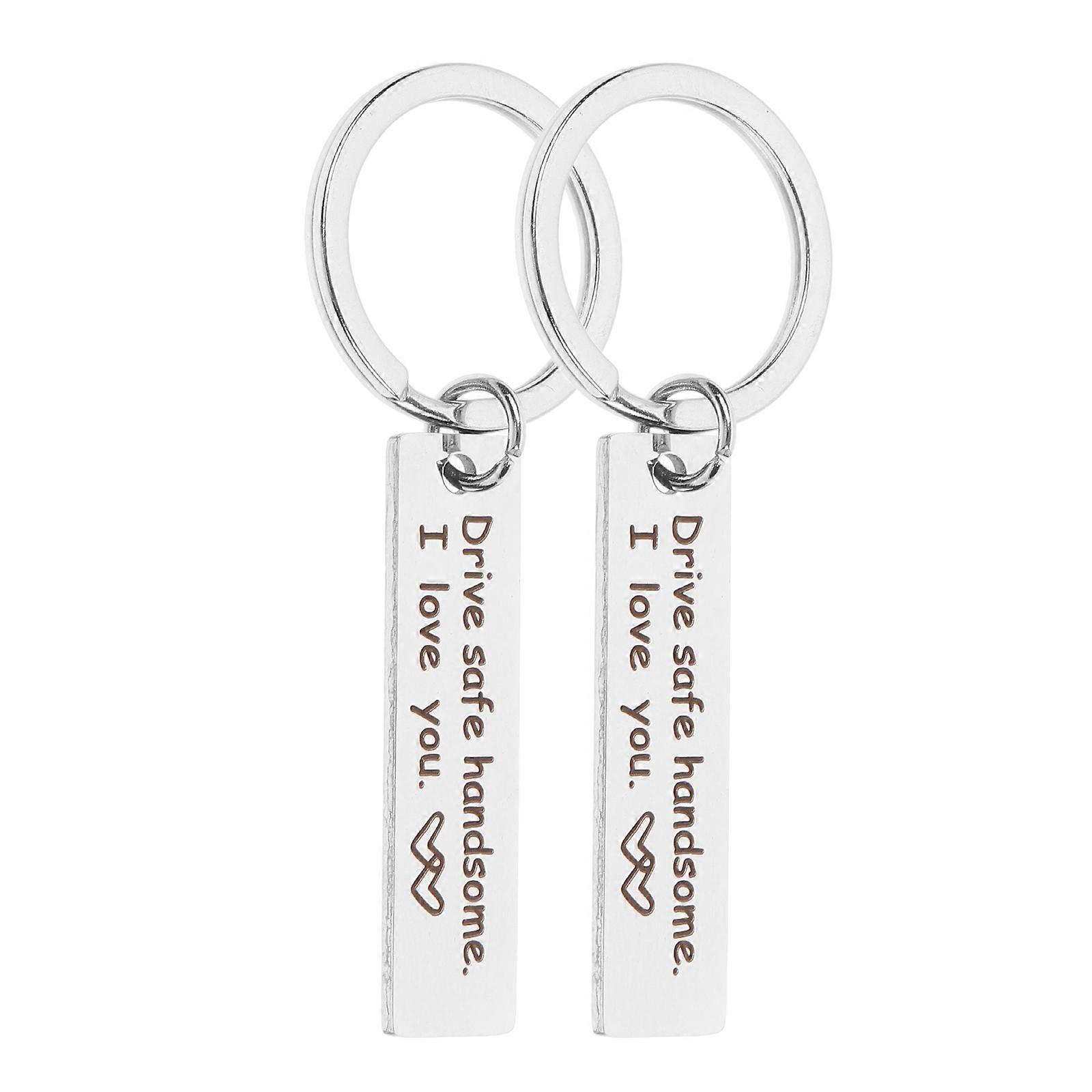 Stylish Stainless Steel Keychain for Drivers – Portable Car Key Ring with Drive Safely Reminder for Driving Enthusiasts and Auto Lovers