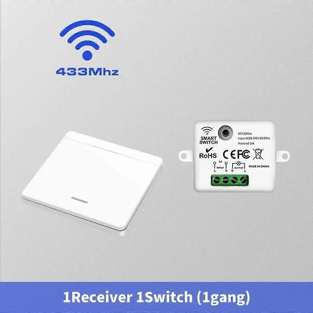Wireless Light Switch 433MHz Remote Control 1/2/3Gang Interruptor Wall Smart Lighting Switch 10A 110V 220V For LED Light Lamp Smart Home Accessories