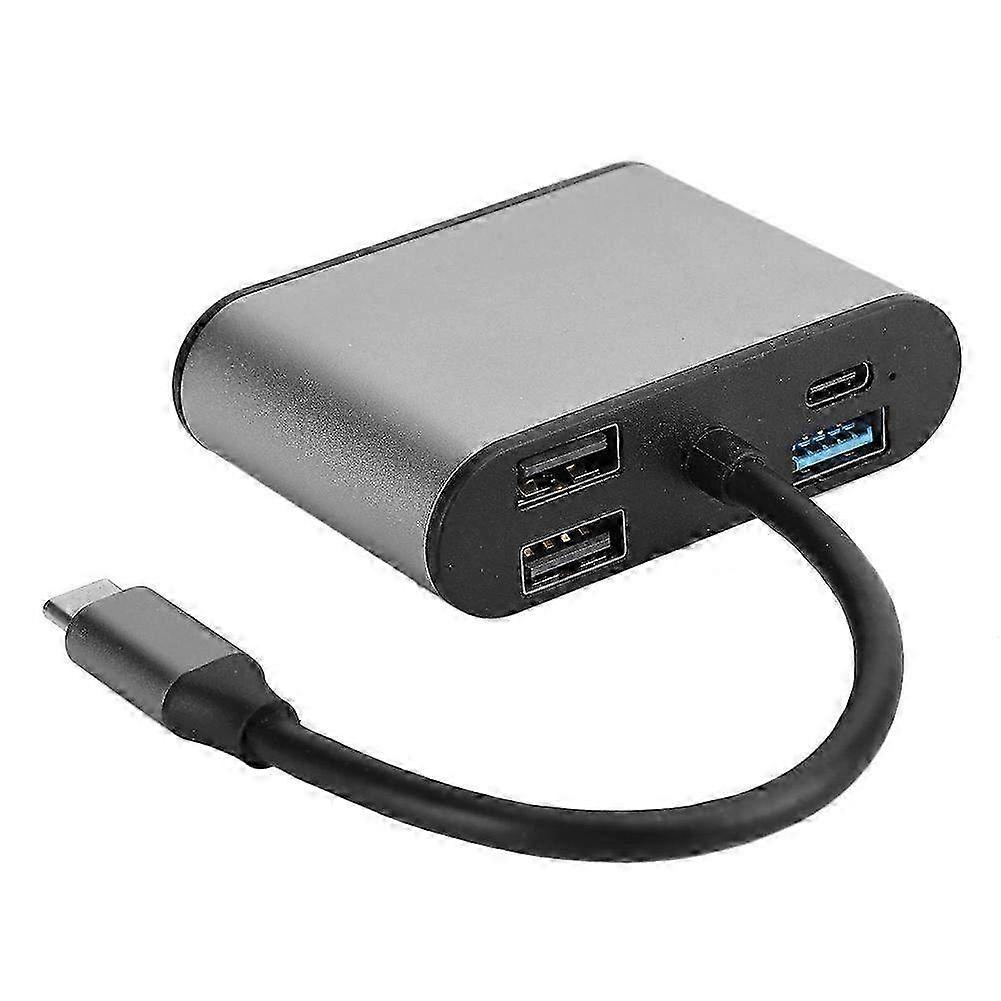 8-in-1 USB-C Hub Expansion Dock - Multi-Functional Type-C to HDMI, VGA & PD Connector in Stylish Gray for Enhanced Device Connectivity