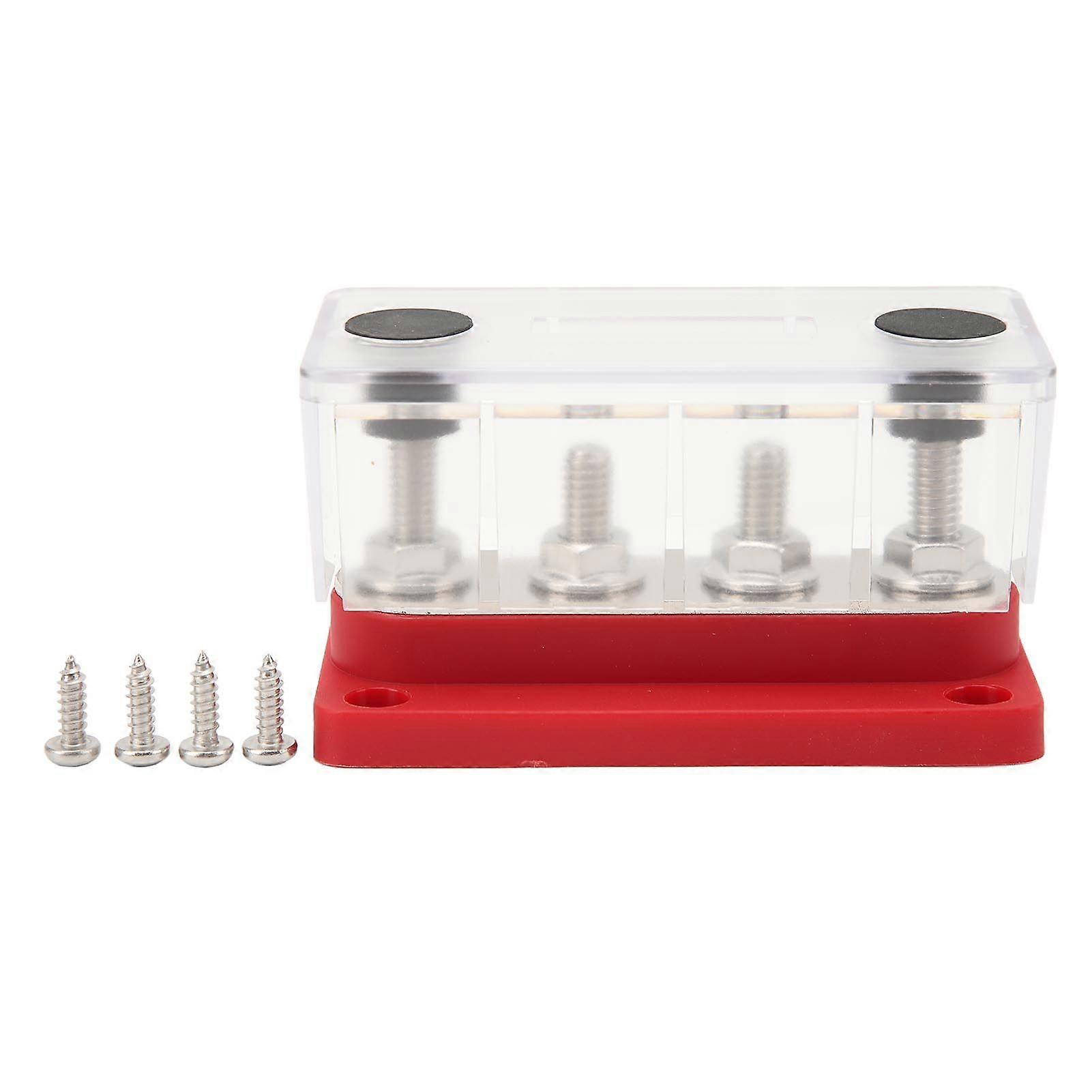 4 stud power distribution block 12v 48v 150a brass for vehicles