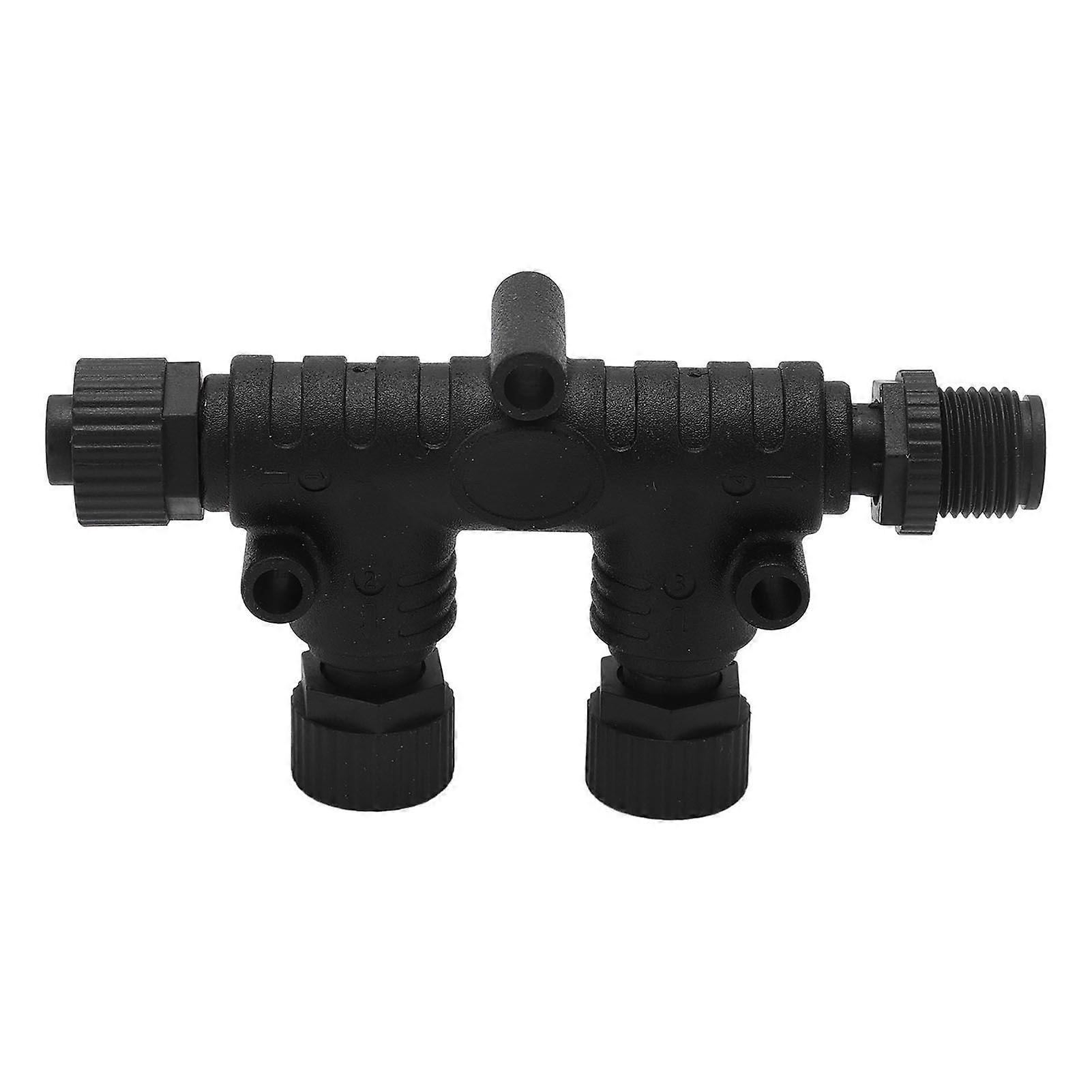 2 Port M12 Thread NMEA 2000 Tee Terminator 5 Pin IP67