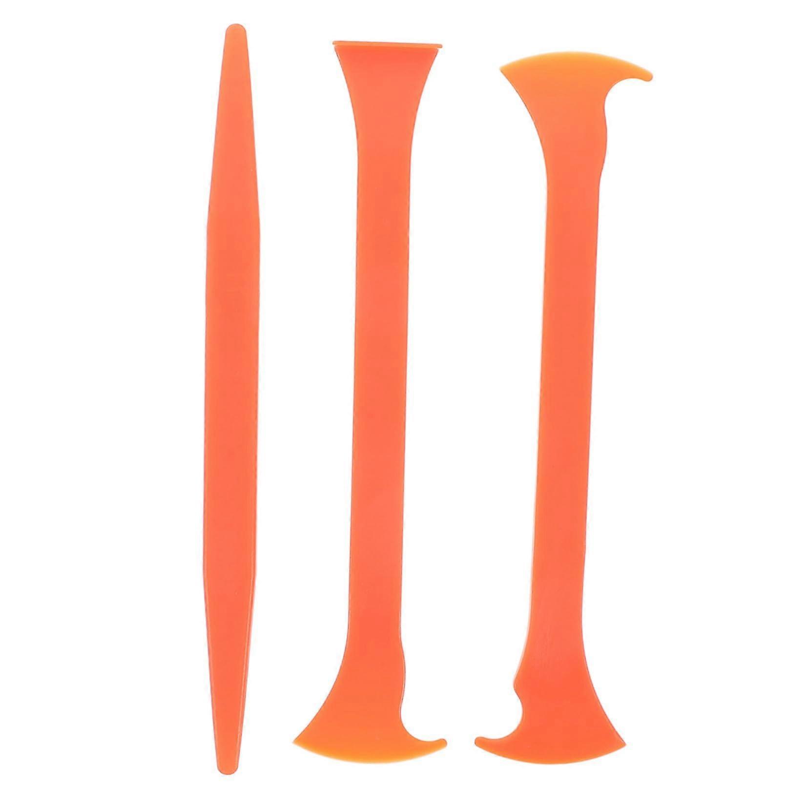 3Piece Car Tinting Tool Set for Window Film Application Durable Plastic Orange
