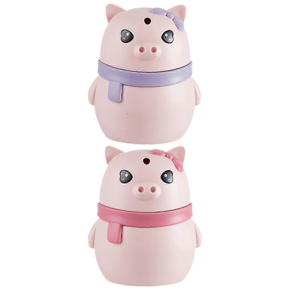 لطيف المسواك حامل موزع الغبار حماية المسواك الأرجواني الوردي 3.93x2.95x2.95in للاستخدام في المطبخ 2 قطعة