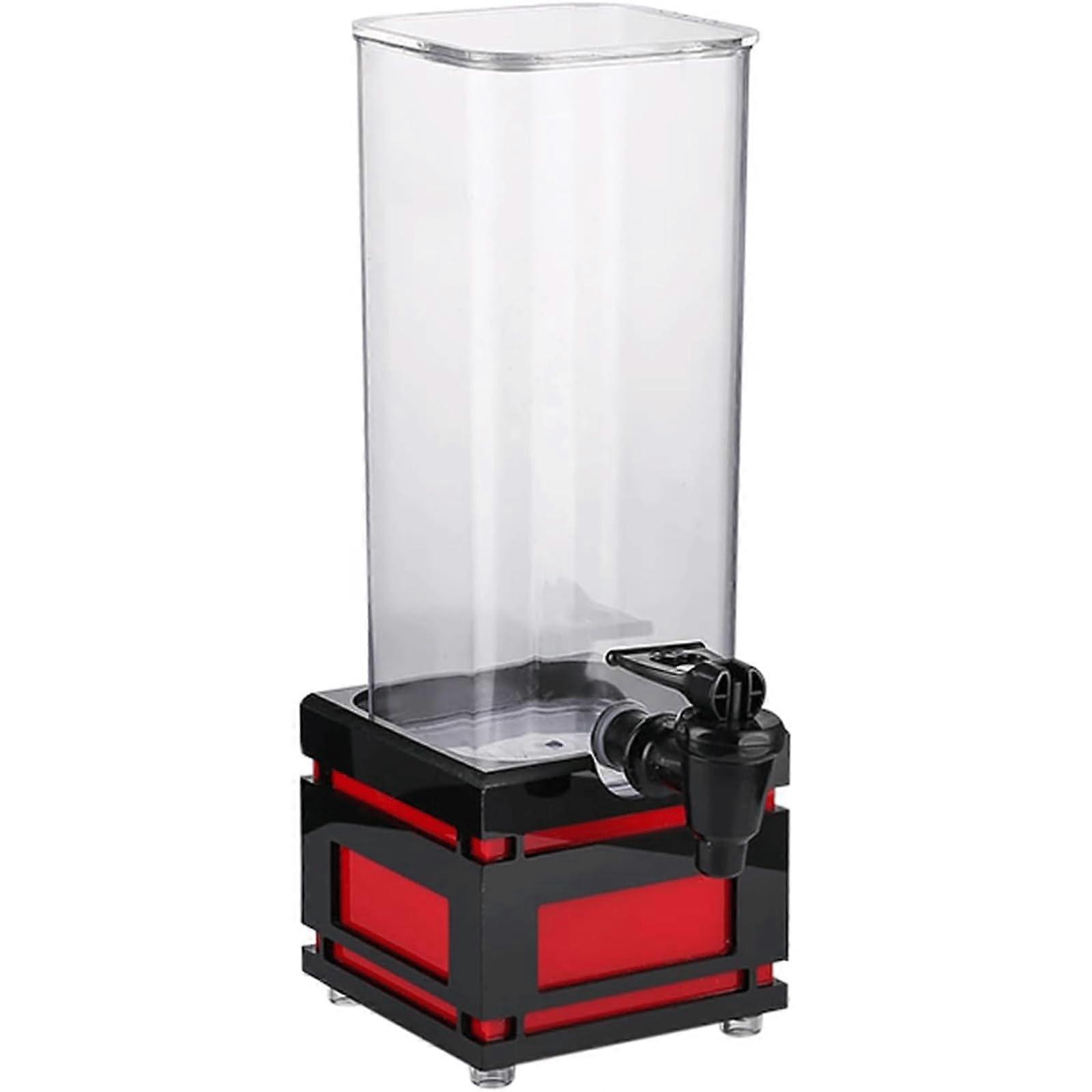 Creative Illuminated Beer Tower Dispenser 3L, Square Acrylic Beverage Dispenser with Faucet for Beer, Juice, Wine