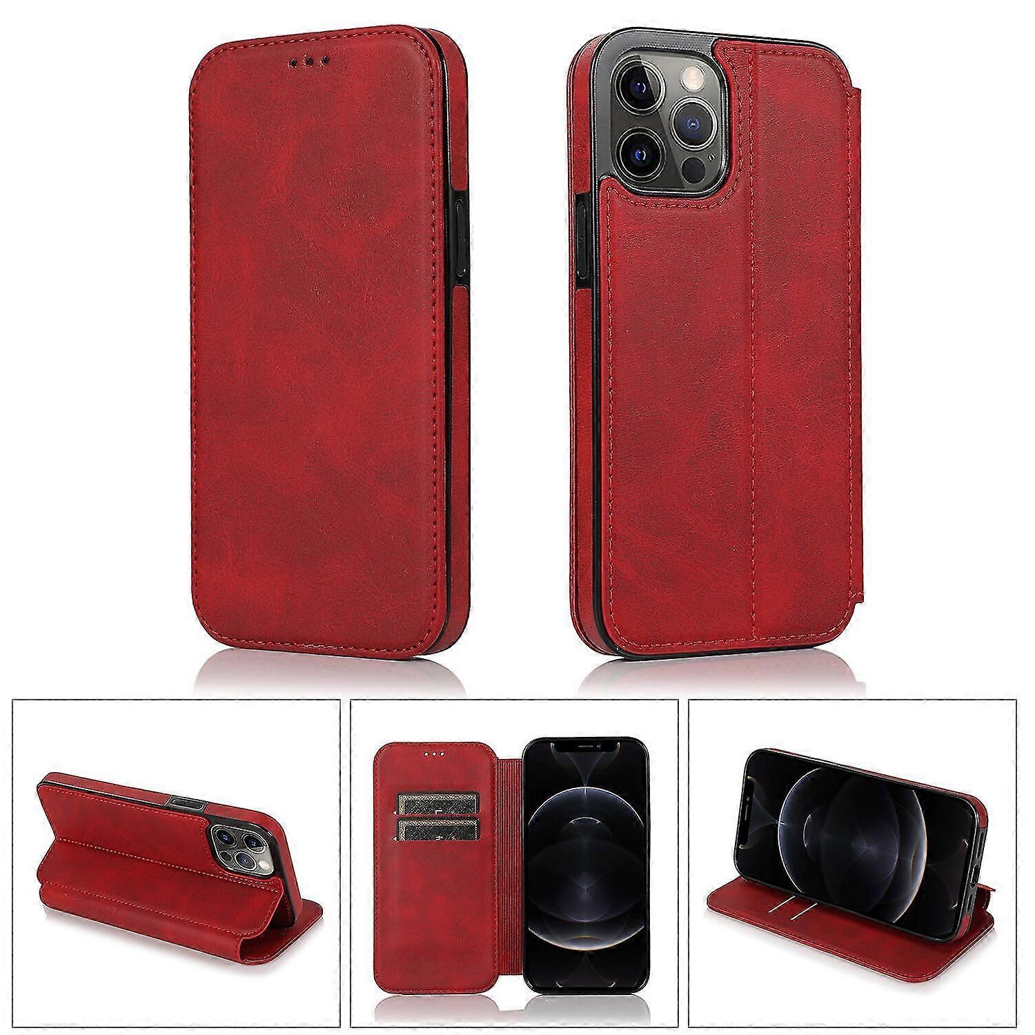 iPhone 12 Pro Max Case Leather Wallet Flip Phone Case