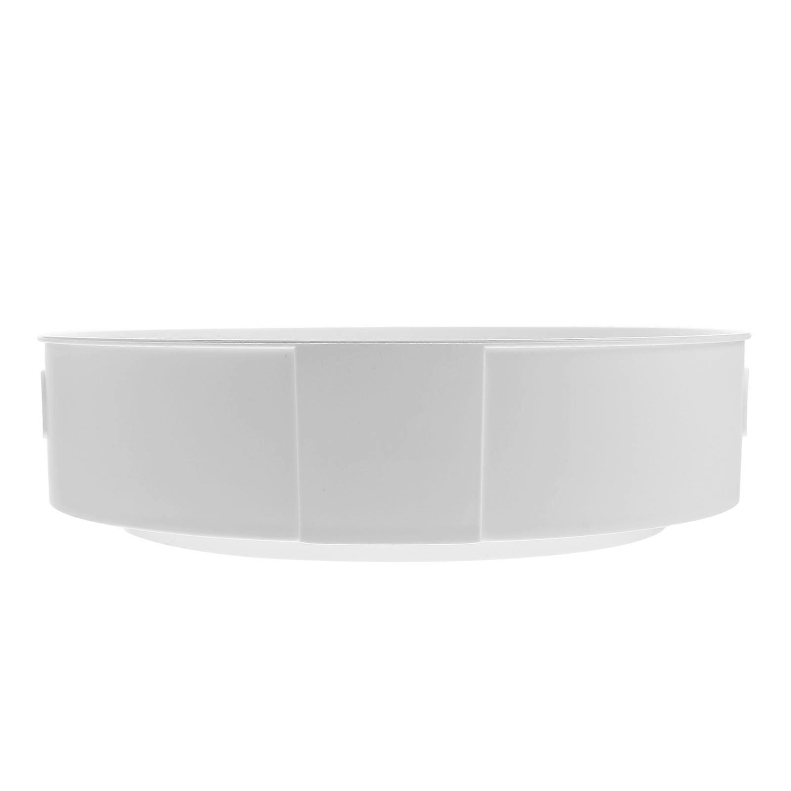 Round Spice Storage Cabinet Organizer For Store Owners 26X26X7CM White PP 1Pack