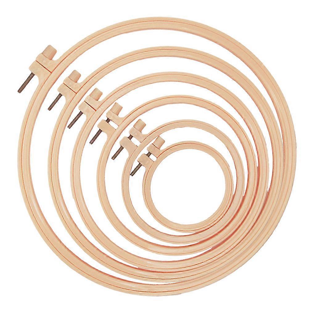 6pcs Embroidery Hoops Plastic Circle for Art Craft Sewing Smooth Surface Sturdy and Durable