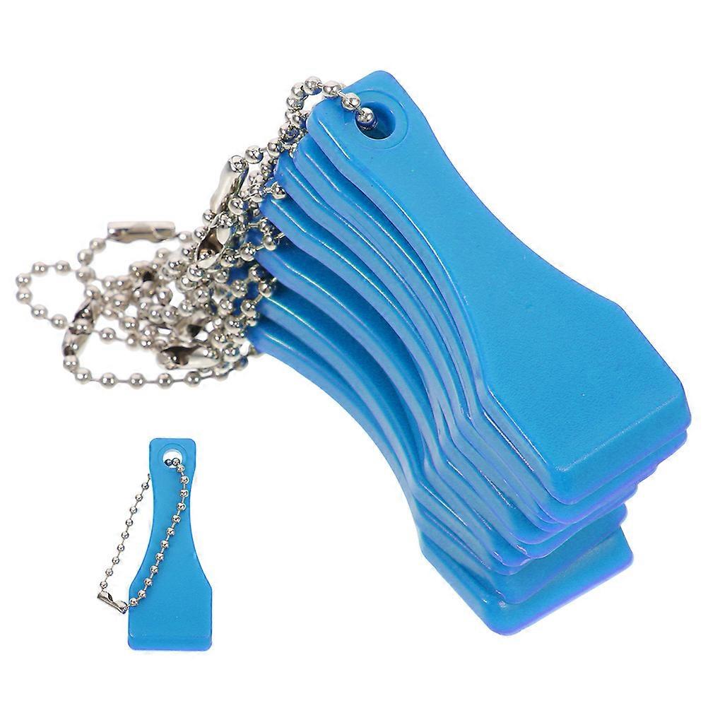 20Pcs Plastic Ticket Scratcher Tool For Home Cleaning And Vehicle Maintenance In Blue Made Of Plastic With Flat Edge