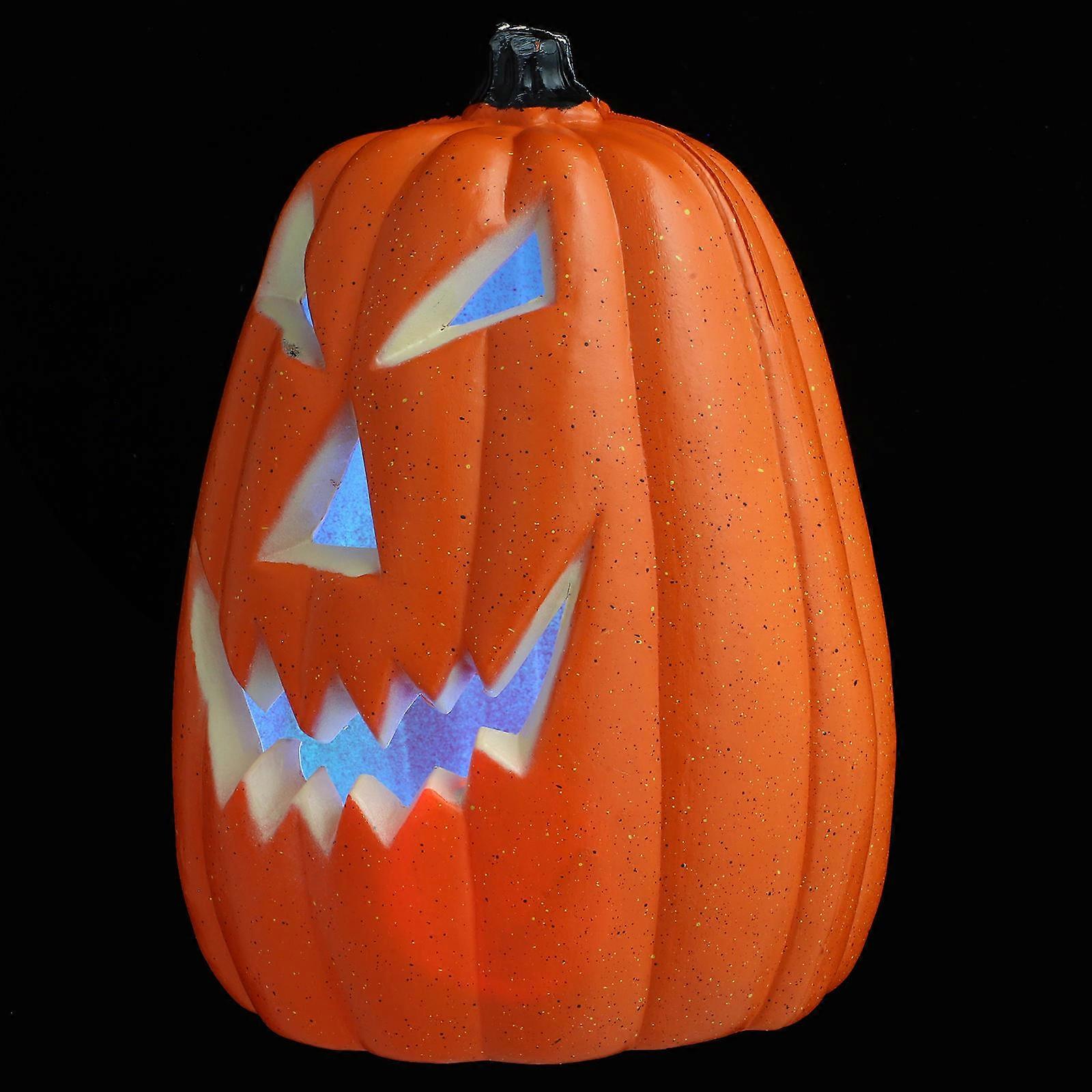 Here's a polished and professional product description based on your input:

 

**Halloween Pumpkin Lantern with LED Light – Decorative Hollow Design