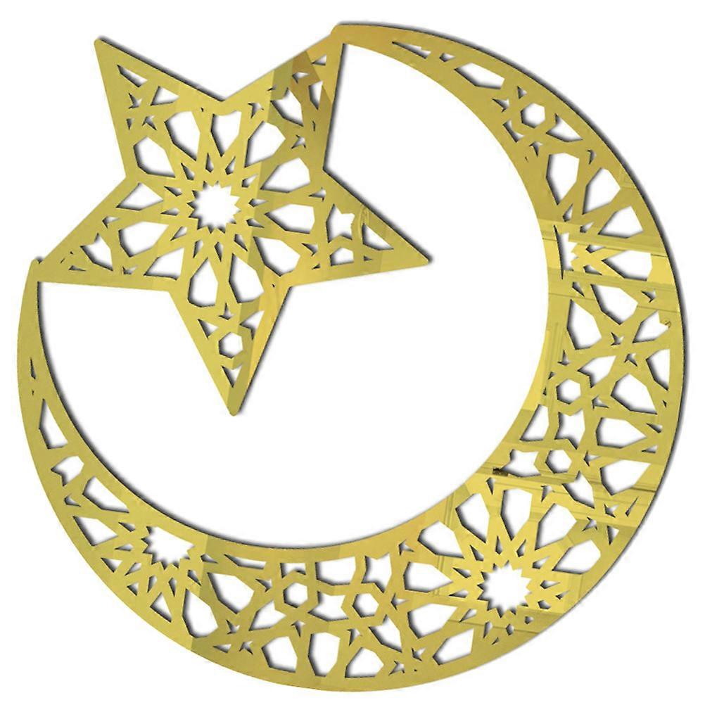 Acrylic Mirror Wall Decal For Bedroom Decor Children Designed In Circular Shape With Removable Function 1Pack