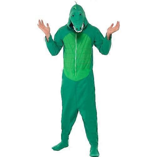Smiffys Mens Crocodile Hooded Jumpsuit