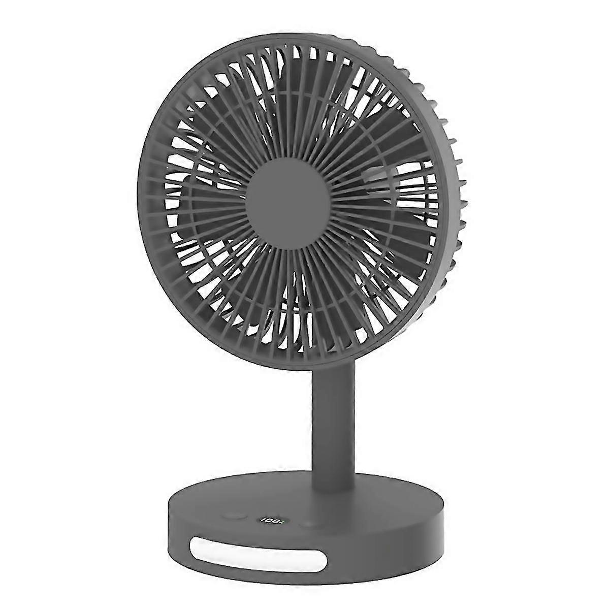 For digital display office mini desktop night light electric fan Black