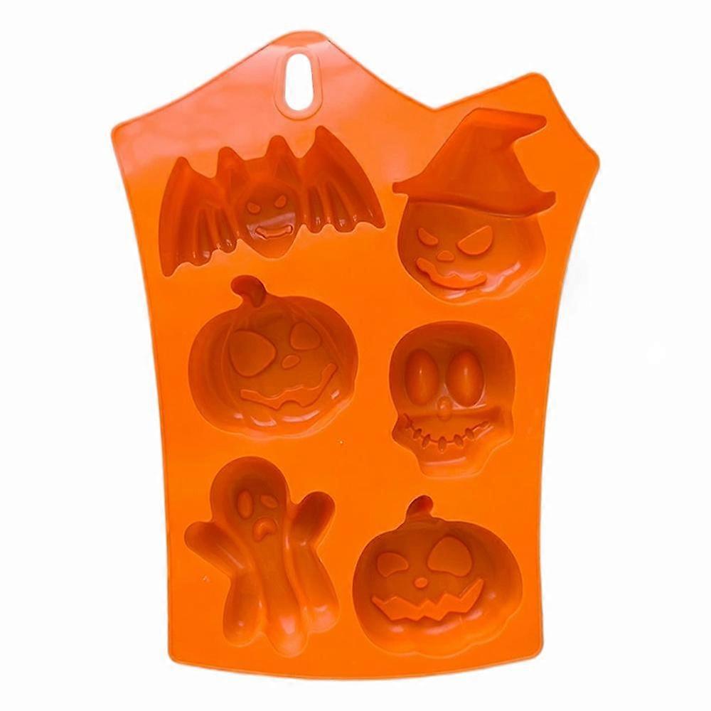 Halloween Silicone Mold, Pumpkin Bat Skull Ghost Shape Silicone Candy Chocolate