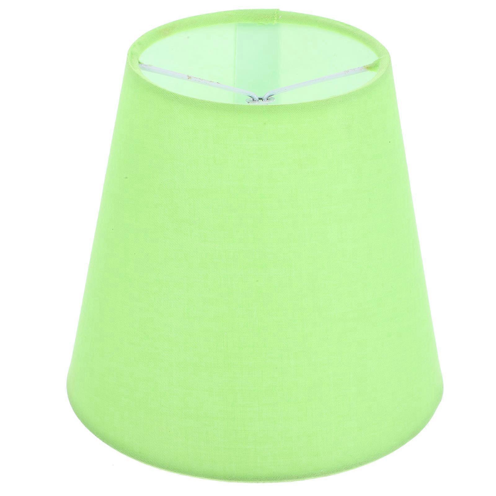 Light Green Table Lamp Shade Cloth Lampshade Replacement Clip on 2Pcs