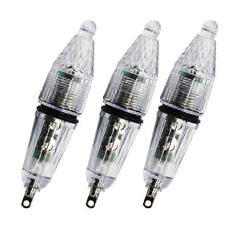 3Pcs Wasserdichtes Angellicht LED Blinkender Mini Deep Drop Unterwasser-Angelköder mit grünem Licht