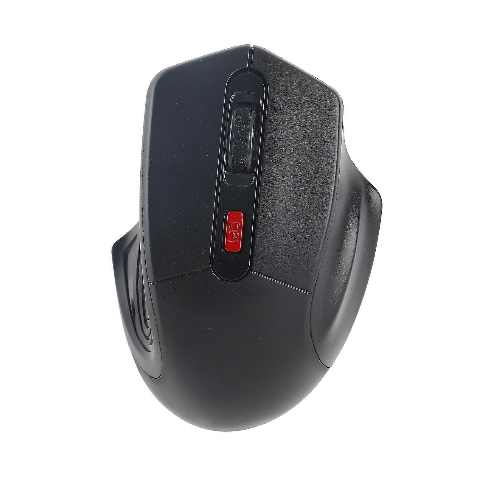 Wireless Mouse 2.4G Wireless Transmission Three DPI Adjustable Ergonomic Design Gaming MouseBlack 