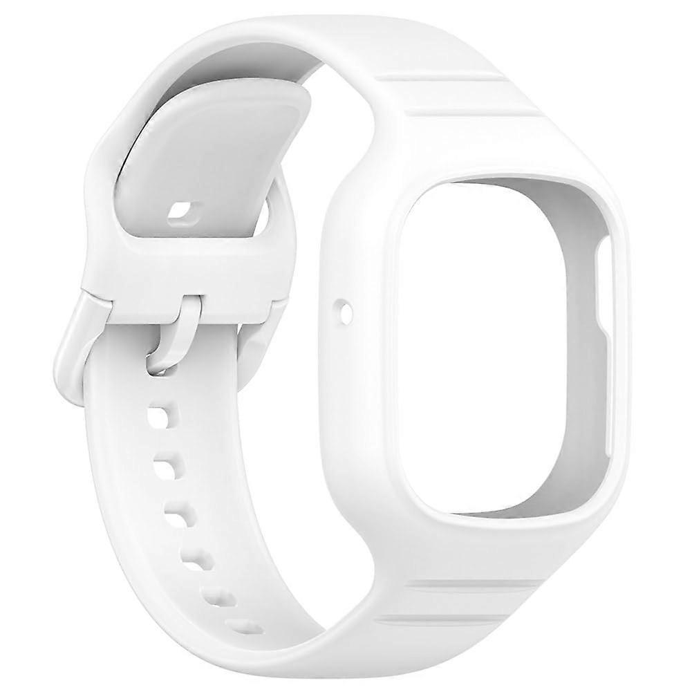 Smart Watch Band Waterproof Replacement Strap, Sweatproof Watch Band, Comfortable Thickened Design for Watch 4, White