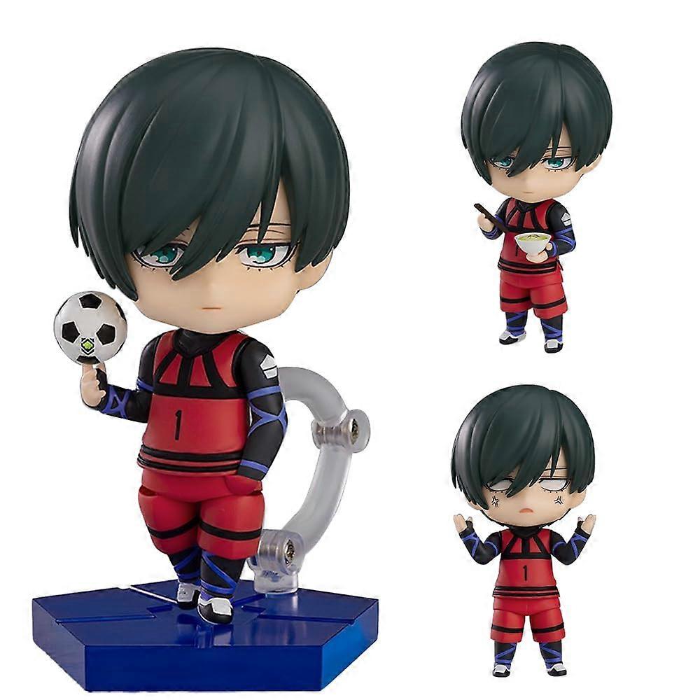 Blue Lock Rin Itoshi Figure, Anime PVC Model With Movable Joints, 10 Cm Desk Ornament
