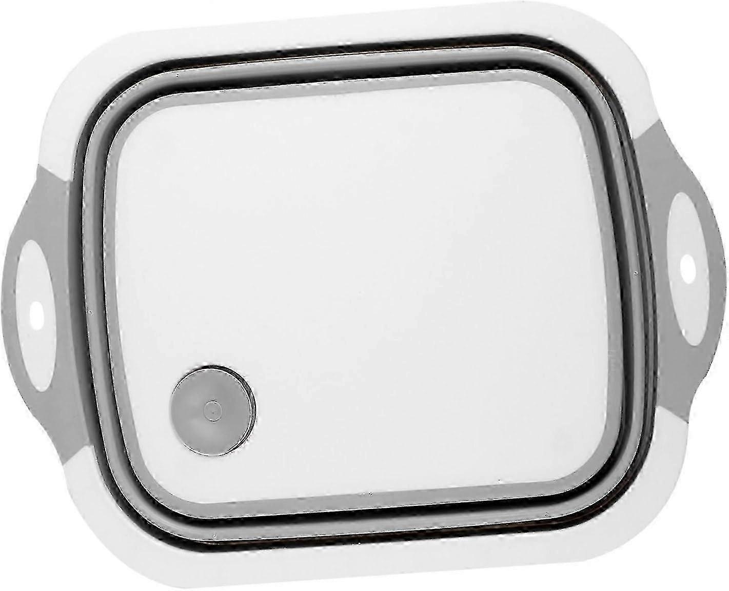 Foldable Chopping Board with Built-in Strainer - Multifunctional Kitchen Tool for Draining Fruits and Vegetables