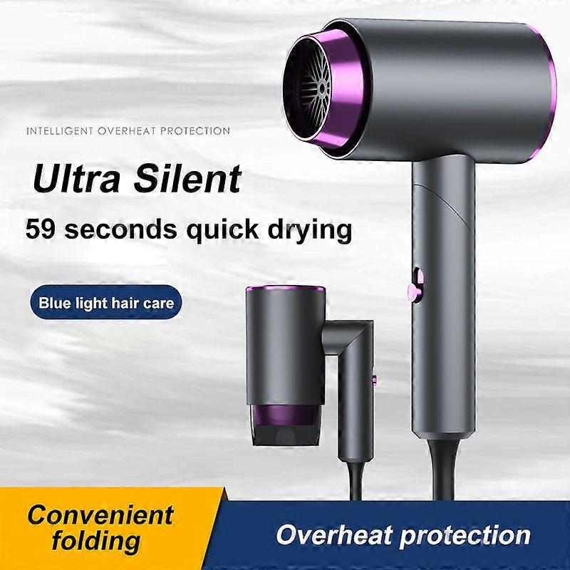 1200W Rotating Folding Hair Dryer with Wall-Mounted Bracket