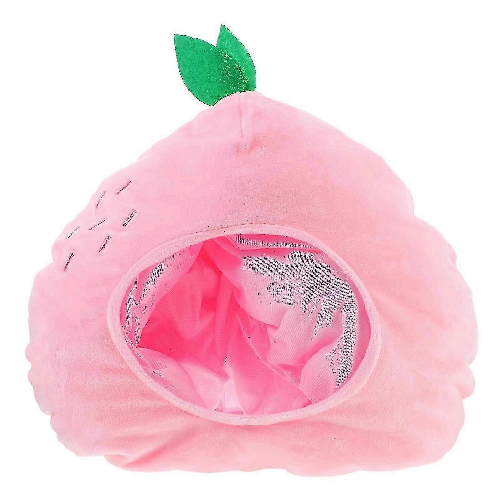 כובע מסיבת פירות רוקדת כובע בצורת אפרסק כובע פירות נשף מסכות מסיבת ורוד למבוגרים 39.00X36.00X8.00 ס"מ 1Pcs אביזר צילום