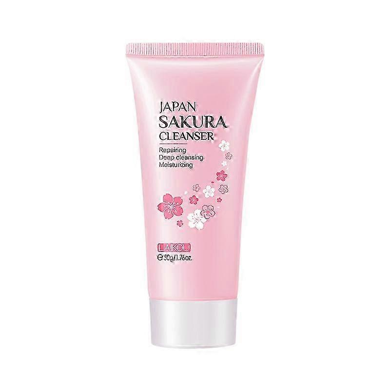Sakura Cleanser Rich Foam Deep Clean Remove Grease Improve Oily Fac...
