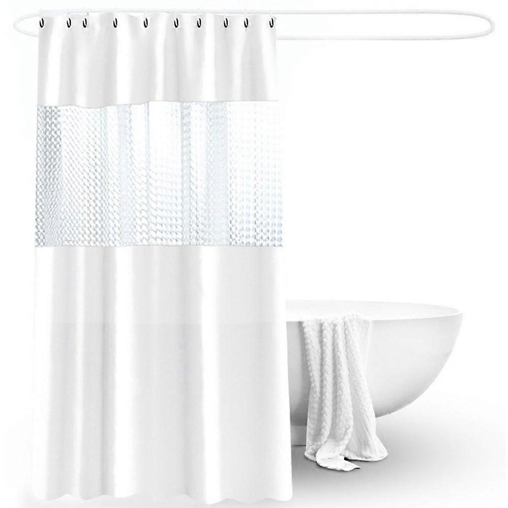 180 x 180cm Translucent Patchwork PEVA Shower Curtain Thickened Waterproof Bath Divider