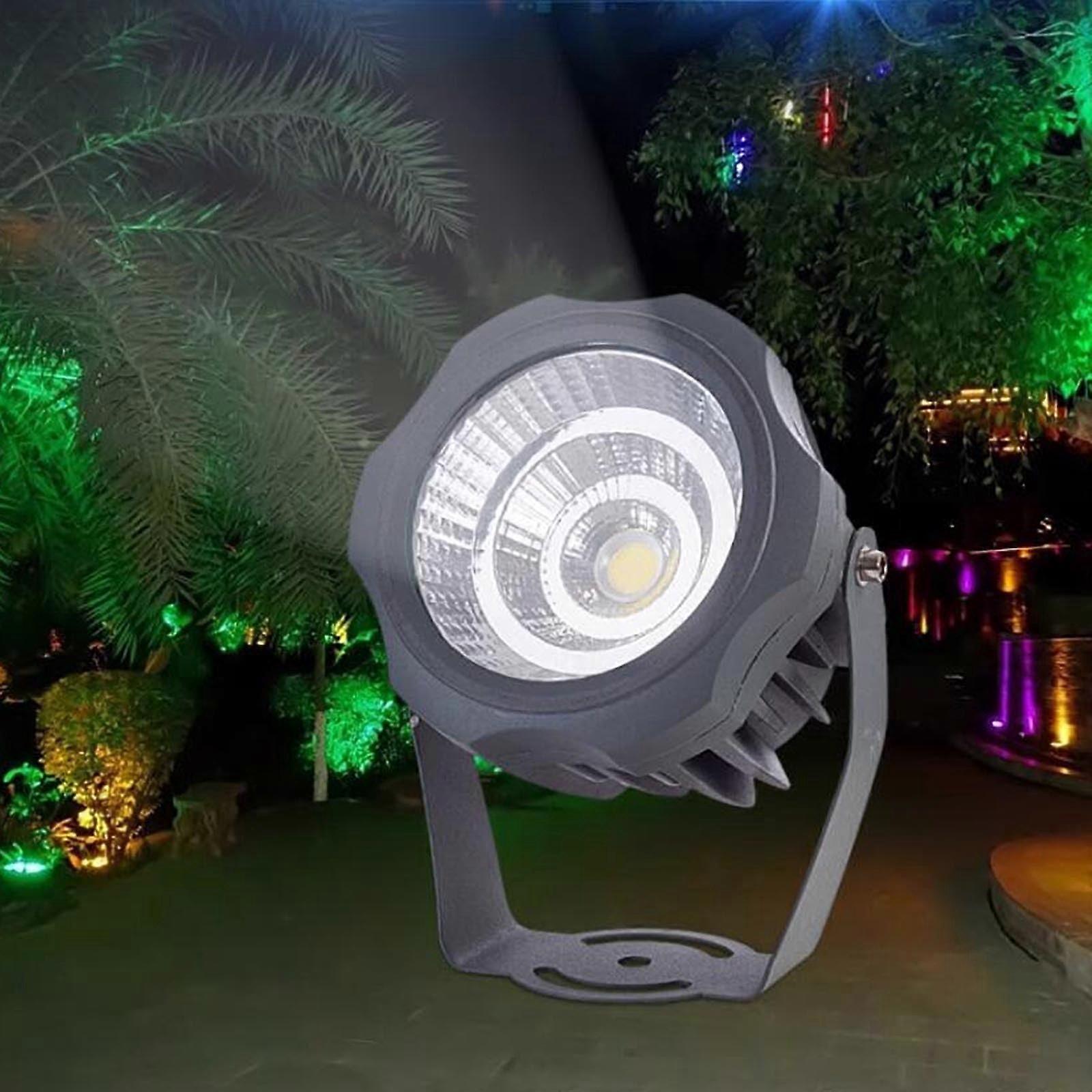Outdoor LED Spotlight IP65 Waterproof Circular COB Floodlight 220V Tree Light 180Degree Adjustable Bracket White 30W