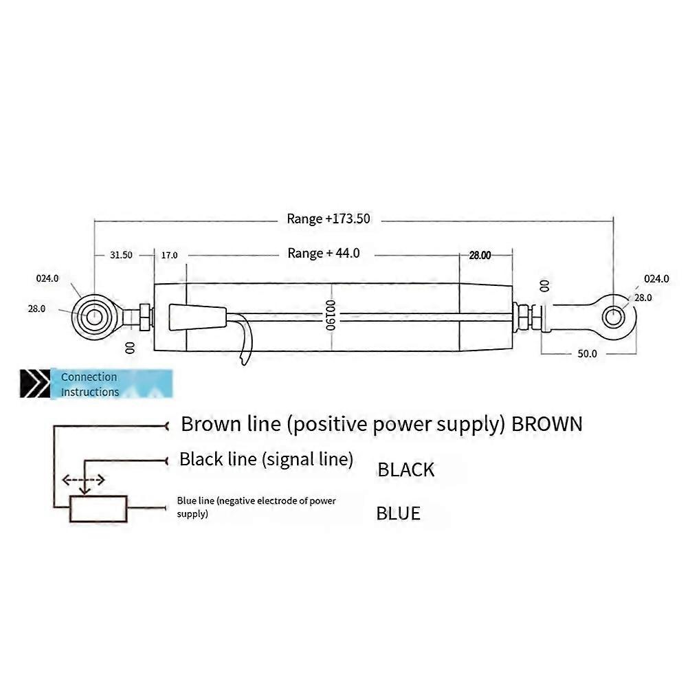 KPC-200mm Digital Linear Displacement Sensor Scale   Molding Machine Pull Rod Measure Resistance
