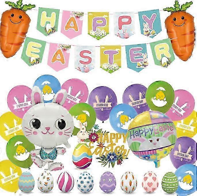 Easter Decorations Balloons Happy Easter Banner