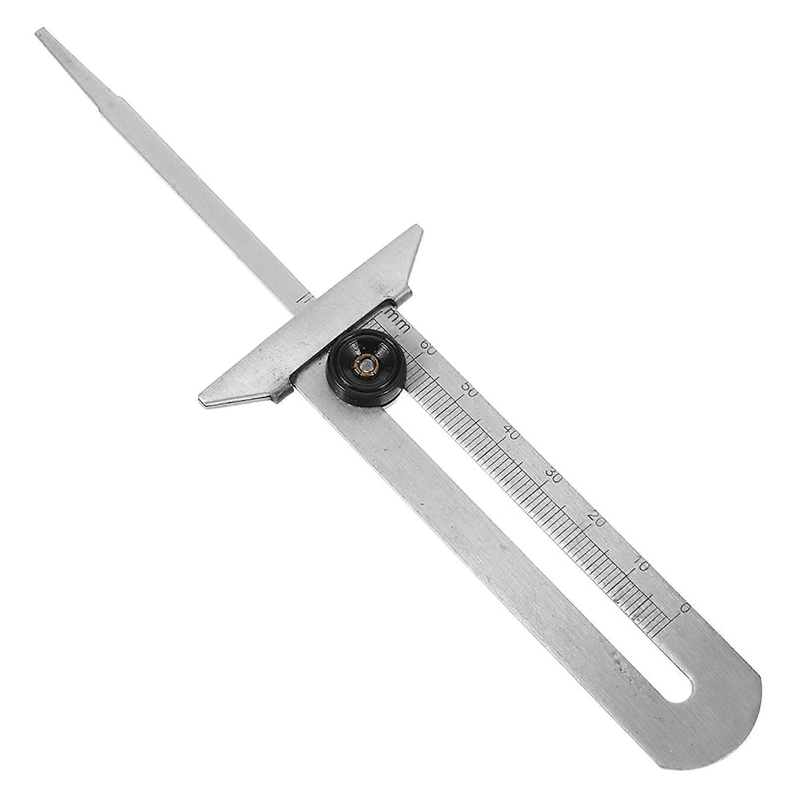 Tire Tread Depth Gauge Tool Precisely Measures Tire Condition for Cars Bicycles Motorcycles Silver