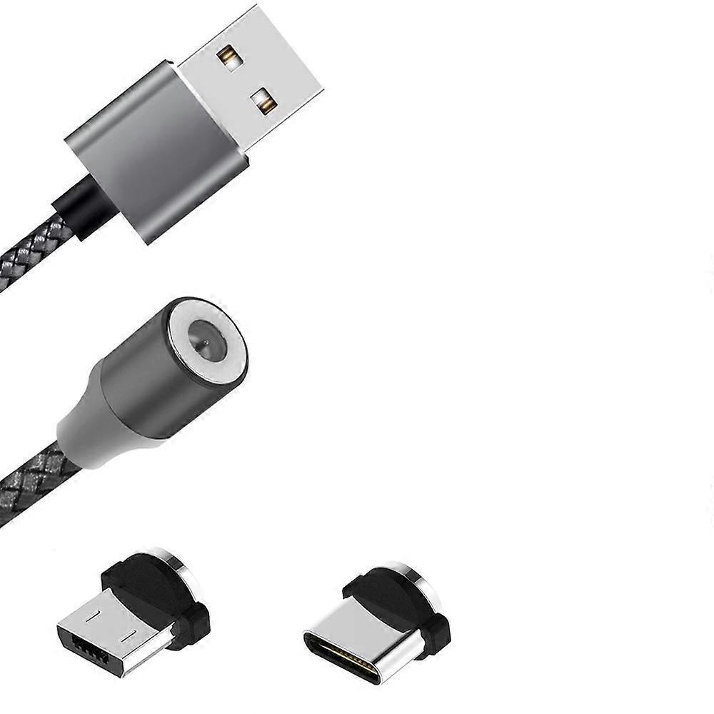 Magnetic Charging Cable For Xiaomi Redmi 9C With USBC And Micro USB, 2A Fast Charging, Data Sync Up To 480 Mbps