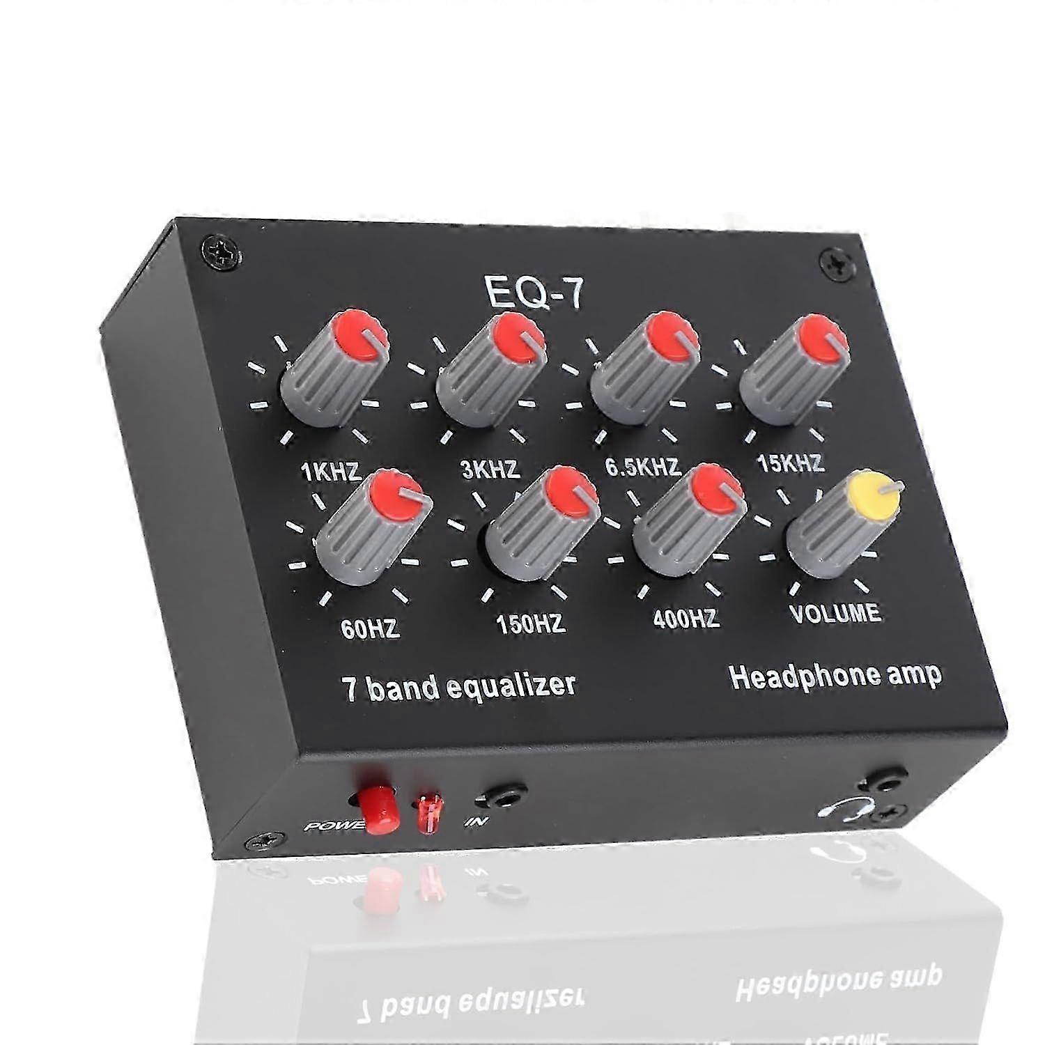 2025 Latest Model 7 Band Sound Equalizer with 3.5mm Interface, Dual Channel