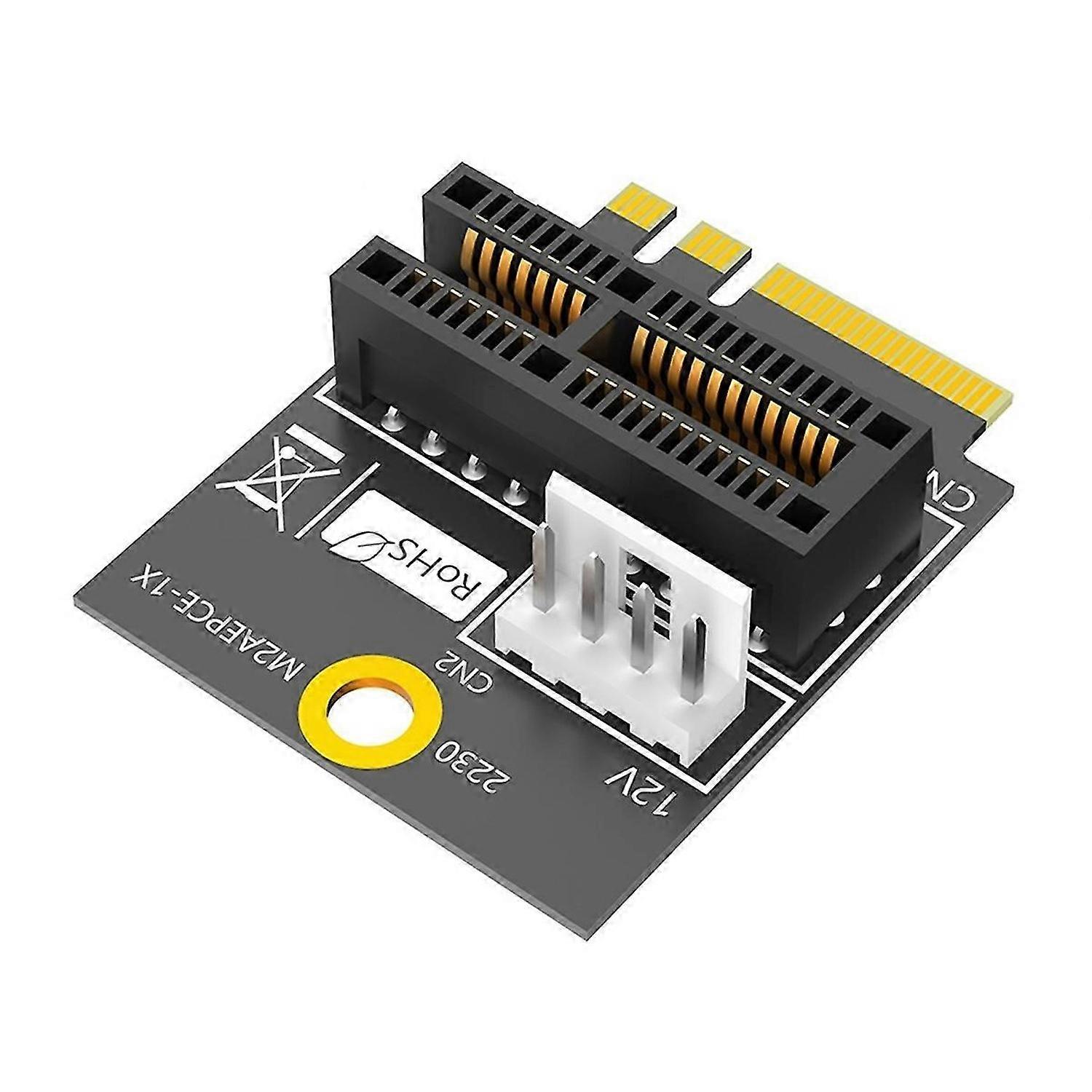 M.2 NGFF Key +E/E to PCI-E 1X Adapter with Power Cable