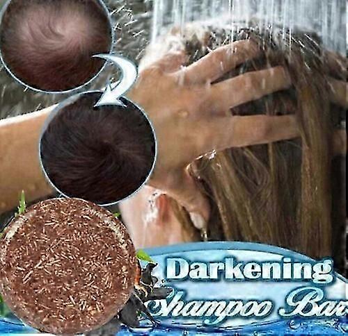 3pcs Organic Grey Reverse Shampoo Bar -Essence Hair Beard Darkening Shampoo Soap