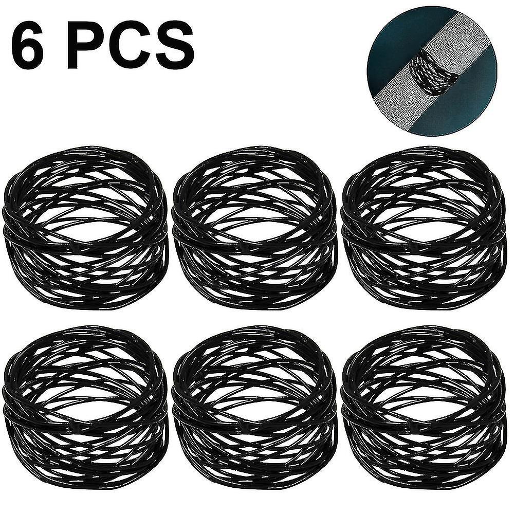 Porte-serviettes ronds en maille faits à la main pour table à manger, 6 pièces