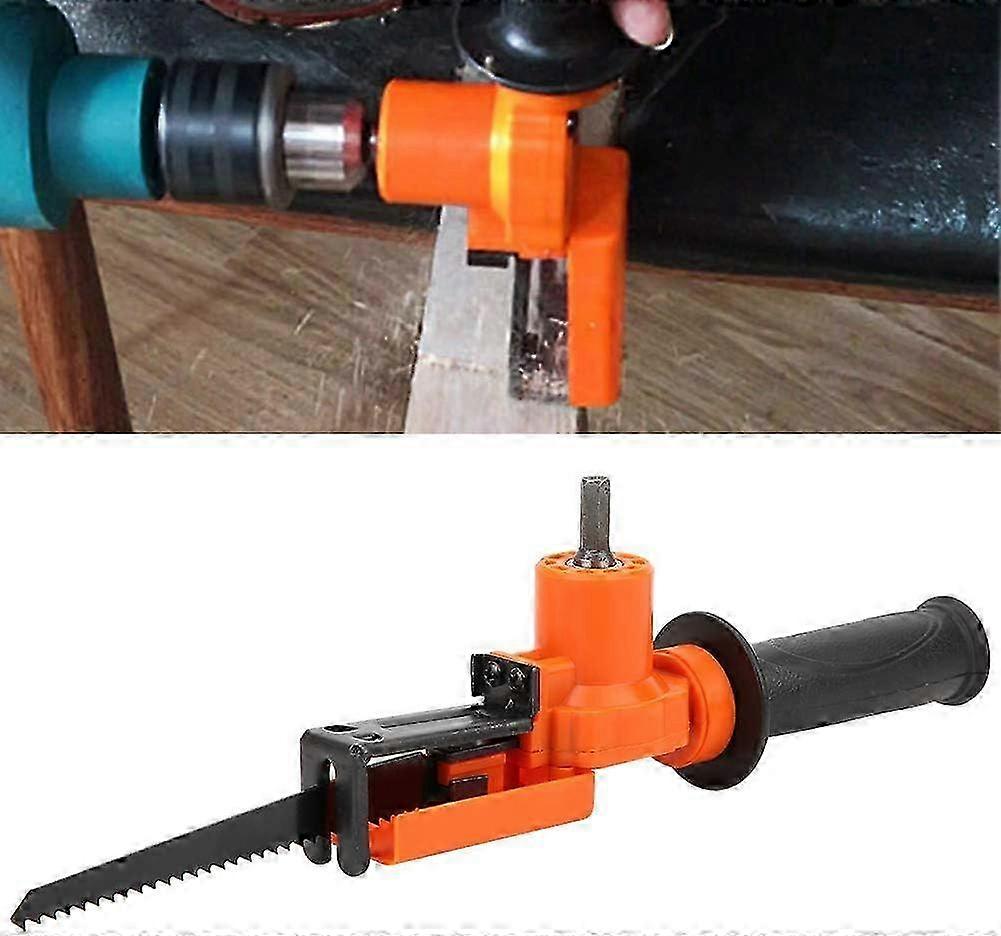 Reciprocating Saw Adapter Electric Drill Tool, Handheld with nonslip handle Woodworking Accessory for Wood Cutting Metal Pipe Cutting. 2025
