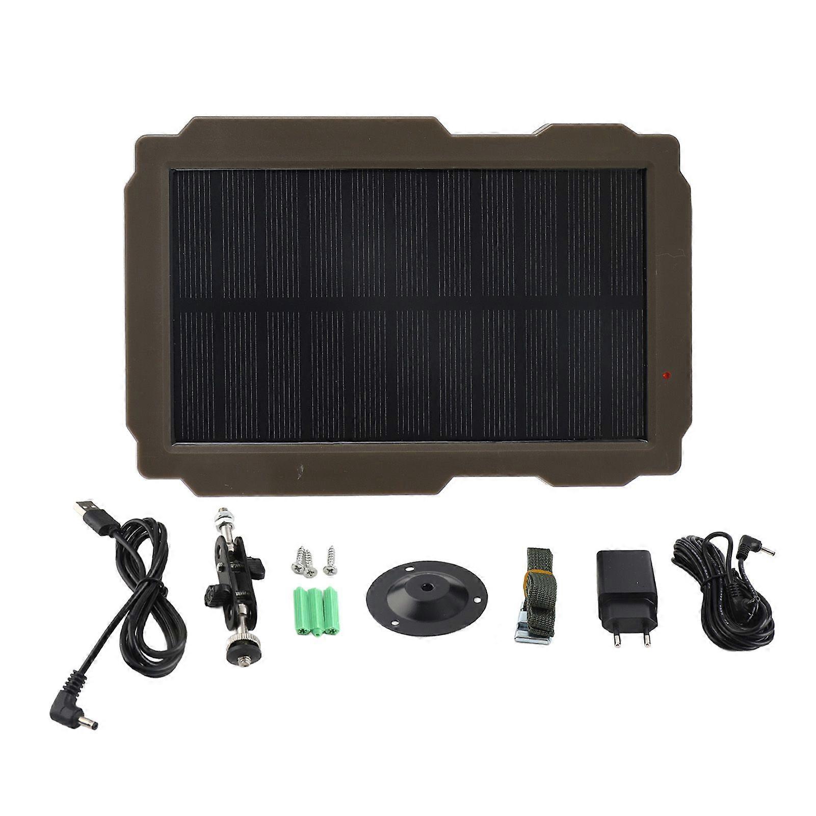 Hunting Camera Solar Panel 3000mAh Trail Camera Solar Charging Battery Panel with Rotating Mounting Bracket