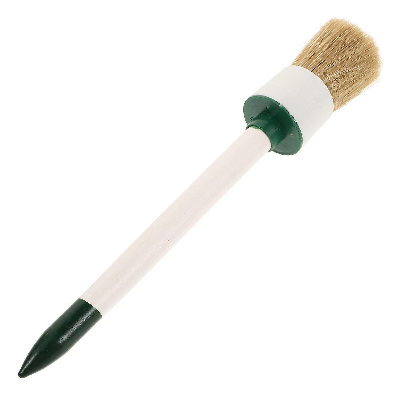 Angled Applicator Brush with Stiff Bristles for Paste Style Tire Mounting Lubricants Angled to Fit Between the Tire Bead and Rim