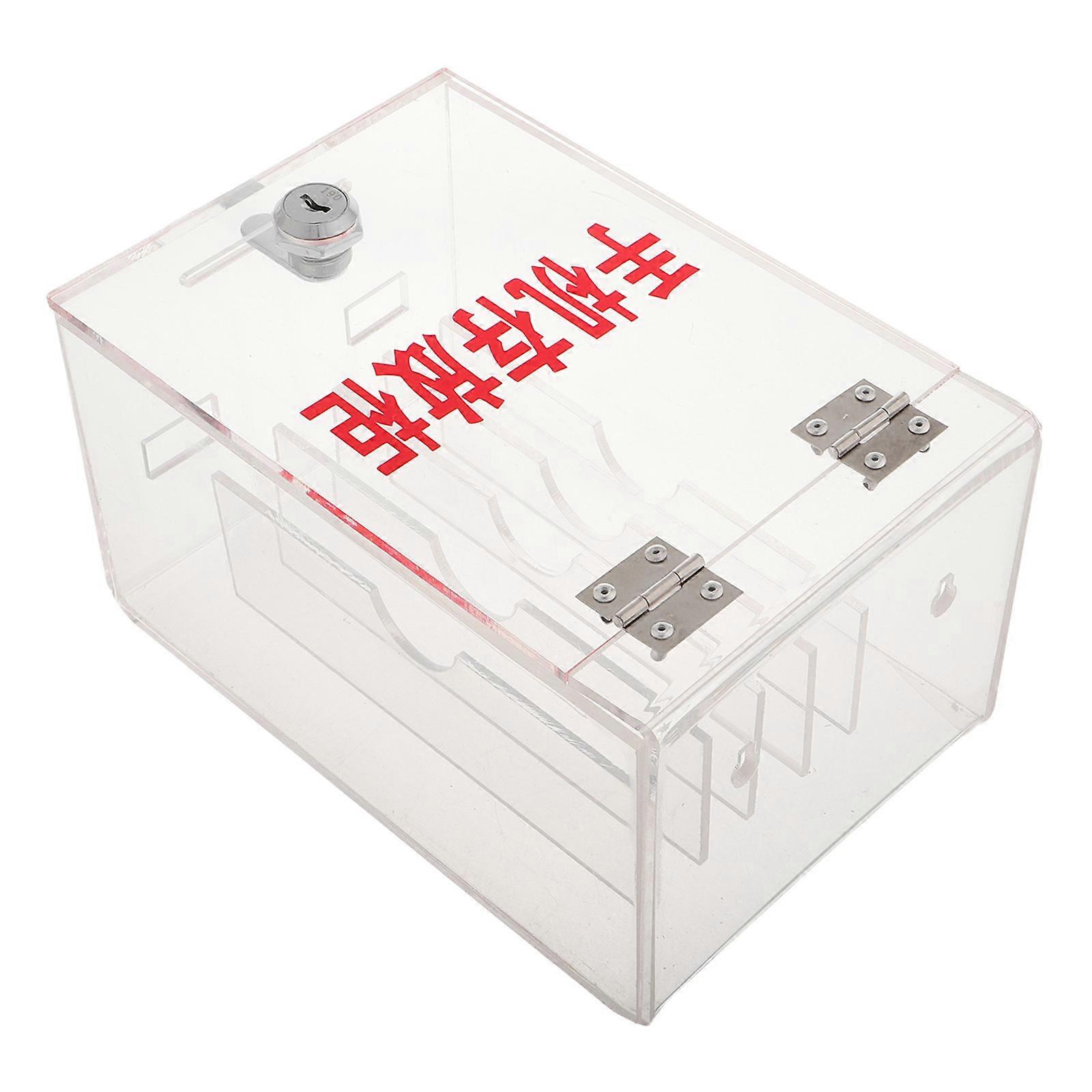 Acrylic Phone Locker Box Mobile Locker Storage with Lock Transparent