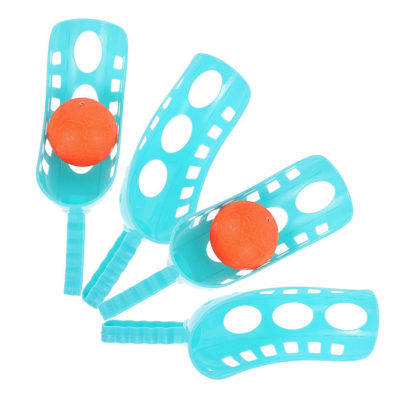 Children Outdoor Game Ball Tossing and Catching Toy Set with Abs Material Assorted Color for Family Garden Sets
